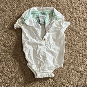 Tommy Bahama White and Green baby boy Bodysuit size 18 months